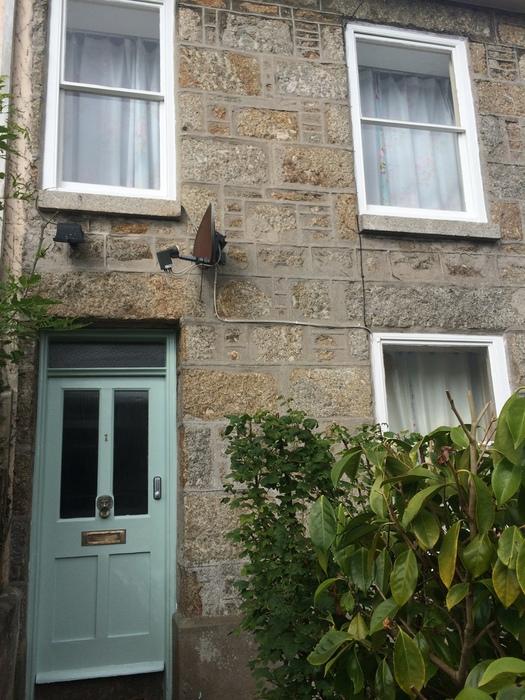 Sash windows and front door restored, Penzance after